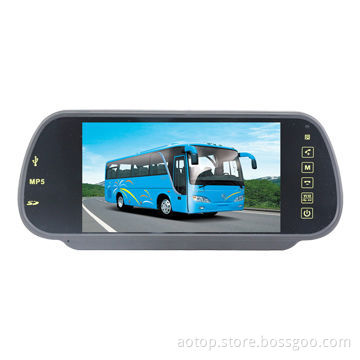 7-inch Car Mirror Monitor with Bluetooth, MP5 Player, USB, SD, Remote Control, OSD Menu